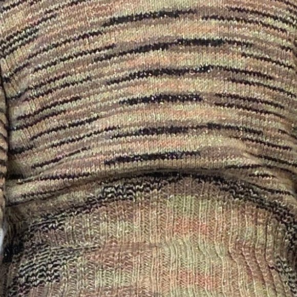 Vtg 70s Hand Knit SPARKLY SPACE DYE Sweater! Small to Medium - Picture 2 of 5